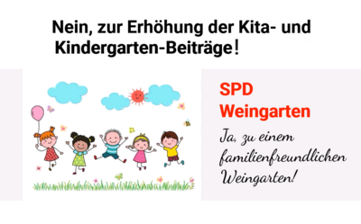 Nein, zur Erhöhung der Kita- und Kindergarten-Beiträge